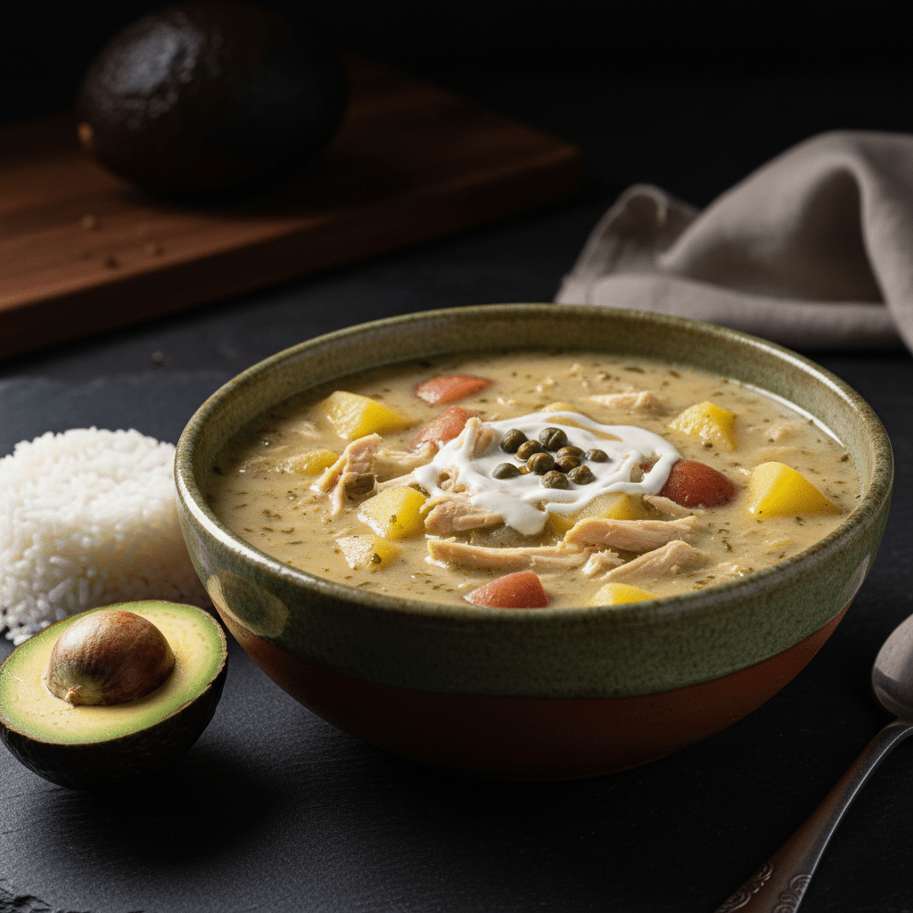 Ajiaco de Bogotá au Poulet | Riz et Avocat - Mon Univers Cuisine
