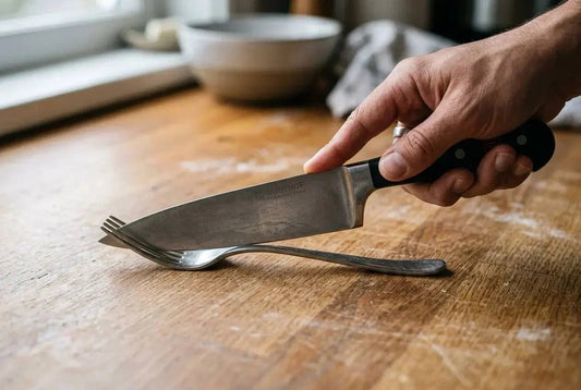 Comment aiguiser un couteau avec une fourchette facilement
