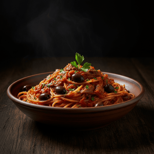 Spaghetti Puttanesca | Intense, Savoureux et Rapide - Mon Univers Cuisine