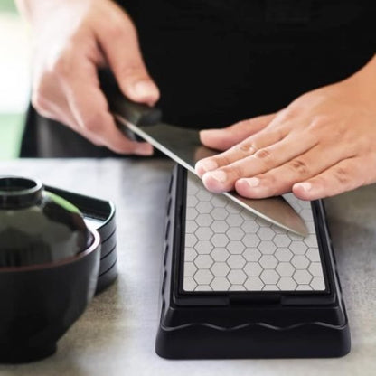 Aiguiseur couteau | Pierre Hexagonale Professionnelle - Mon Univers Cuisine