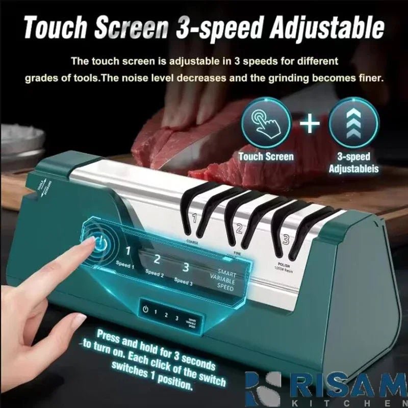 Aiguiseur Électrique 3 Vitesses | Abrasifs Diamant 100% - Mon Univers Cuisine