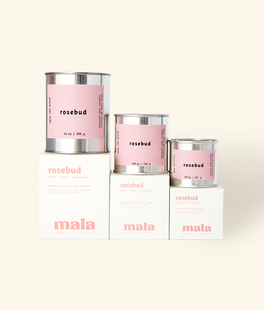 Bougie Parfumée Rosebud | Crème, Rose et Cèdre - Mon Univers Cuisine