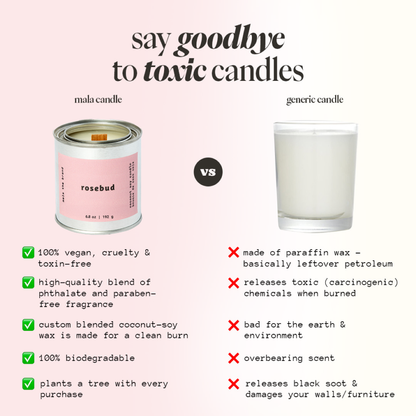 Bougie Parfumée Rosebud | Crème, Rose et Cèdre - Mon Univers Cuisine