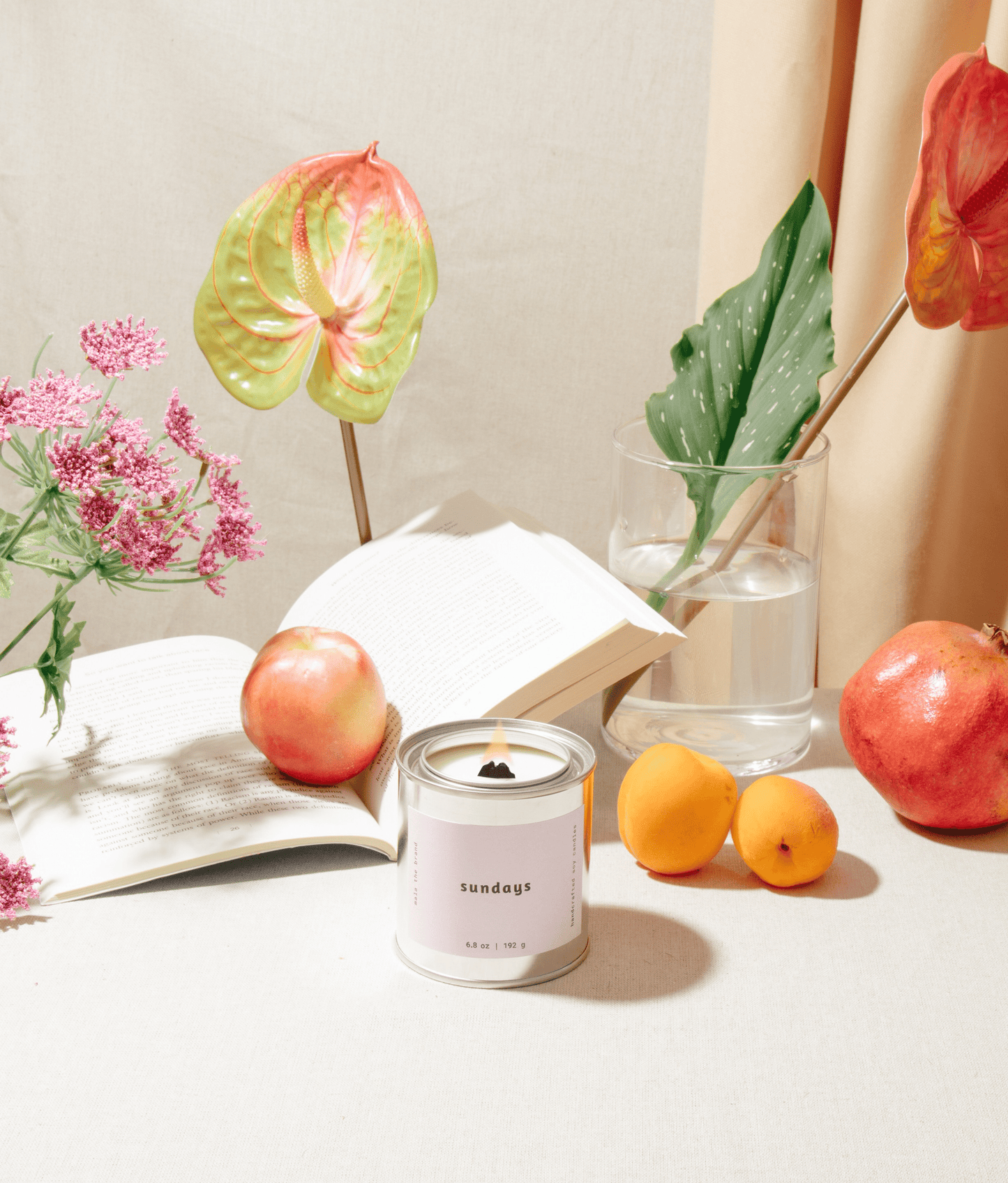 Bougie Parfumée Sundays | Lavande, Abricot et Bois de Santal - Mon Univers Cuisine