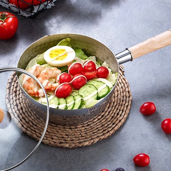 Casserole inox | Artisanale Martelée Hexagonale - Mon Univers Cuisine