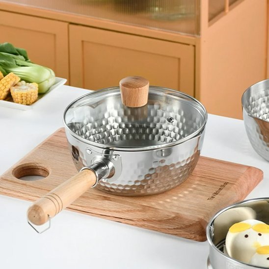 Casserole inox | Artisanale Martelée Hexagonale - Mon Univers Cuisine