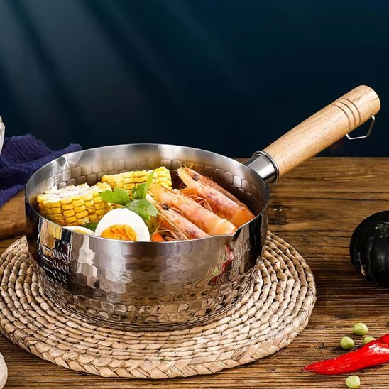 Casserole inox | Artisanale Martelée Hexagonale - Mon Univers Cuisine