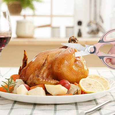 Ciseaux de cuisine rose - Mon Univers Cuisine