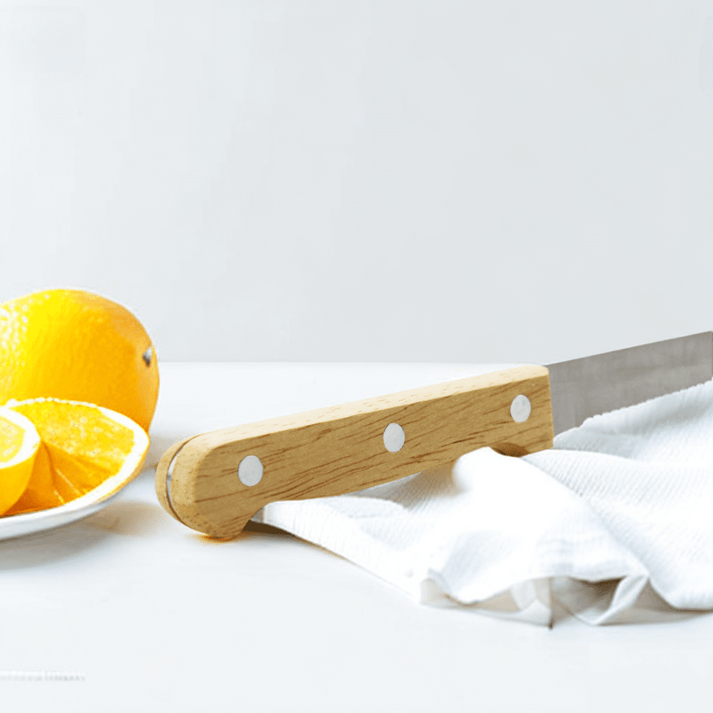 Couteau à Steak Dentelé | Manche en Bois et Lame Acier Inoxydable - Mon Univers Cuisine