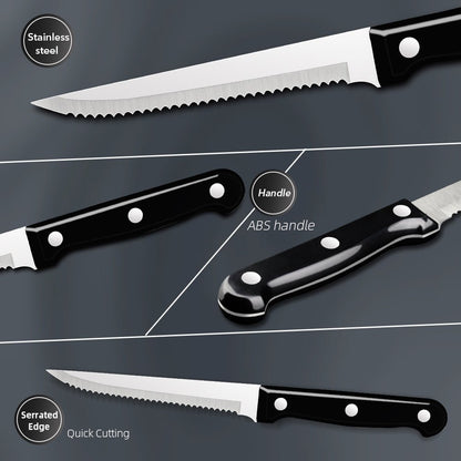 Couteau à Steak Professionnel | Lame Dentelée en Acier Inoxydable - Mon Univers Cuisine