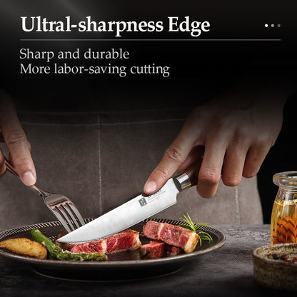 Couteau à Steak Xinzuo | Manche en Bois et Coffret - Mon Univers Cuisine