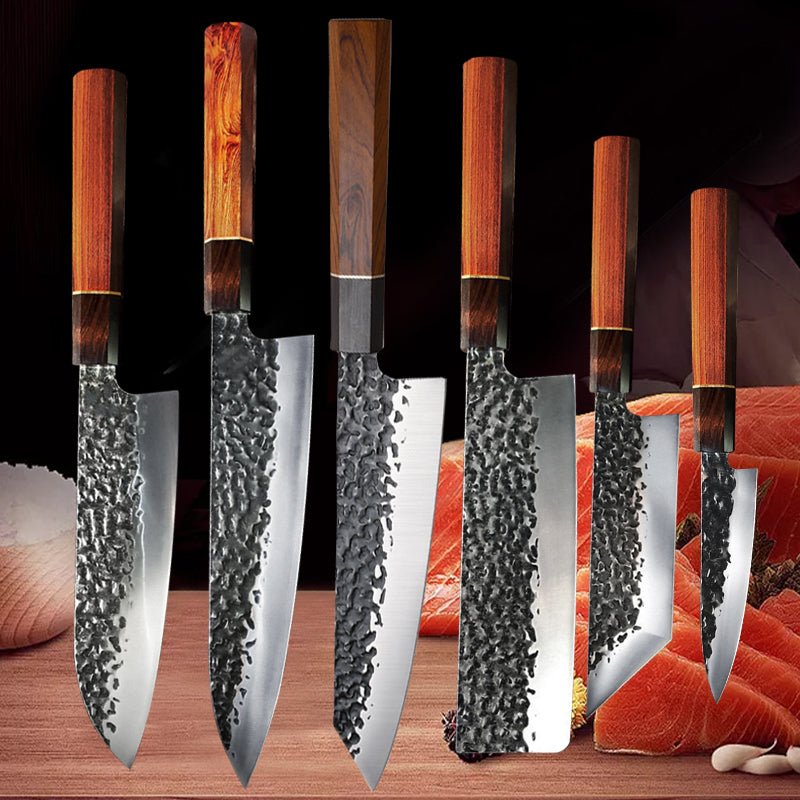 Couteau de Chef de style Acier Damas Martelé | Collection Professionnelle - Mon Univers Cuisine