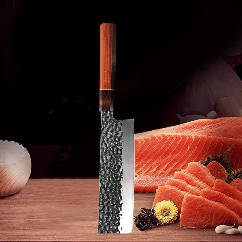 Couteau de Chef de style Acier Damas Martelé | Collection Professionnelle - Mon Univers Cuisine