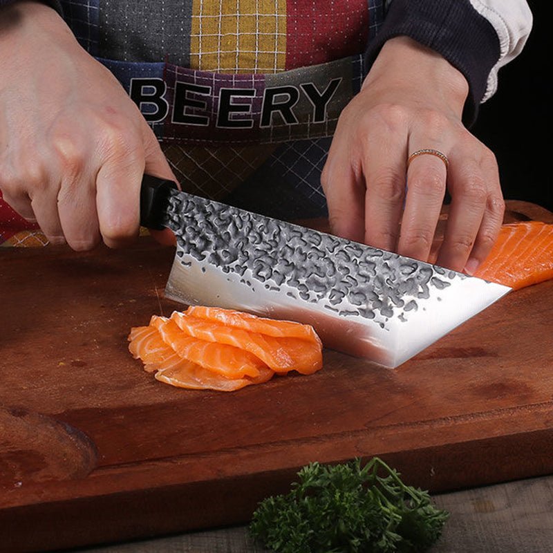 Couteau de Chef de style Acier Damas Martelé | Collection Professionnelle - Mon Univers Cuisine