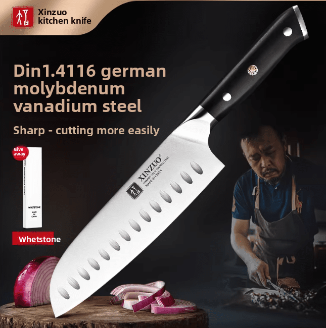 Couteau de Chef Premium Xinzuo | Acier Inoxydable avec Manches en Bois - Mon Univers Cuisine