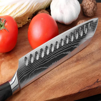 Couteau de cuisine - DamascusKitchenKnives™ - Couteau Santoku G - Mon Univers Cuisine