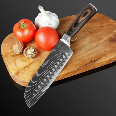 Couteau de cuisine - DamascusKitchenKnives™ - Couteau Santoku G - Mon Univers Cuisine