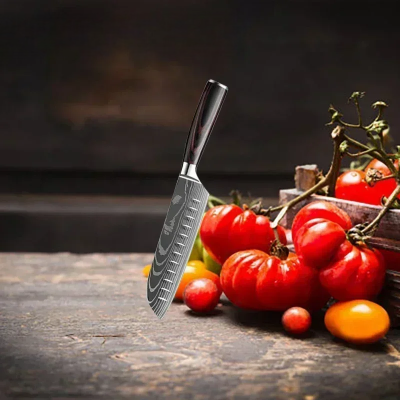 Couteau de cuisine - DamascusKitchenKnives™ - Couteau Santoku G - Mon Univers Cuisine