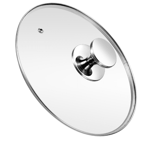 Couvercle en Verre pour Poêle | Bouton Inox - Mon Univers Cuisine