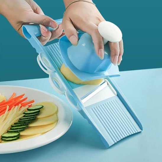 Mandoline Cuisine bleue| Polyvalent - Mon Univers Cuisine