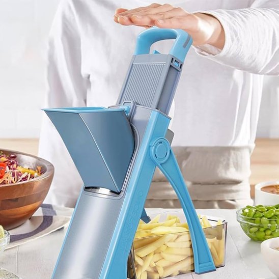 Mandoline Cuisine Verticale bleue | Premium - Mon Univers Cuisine