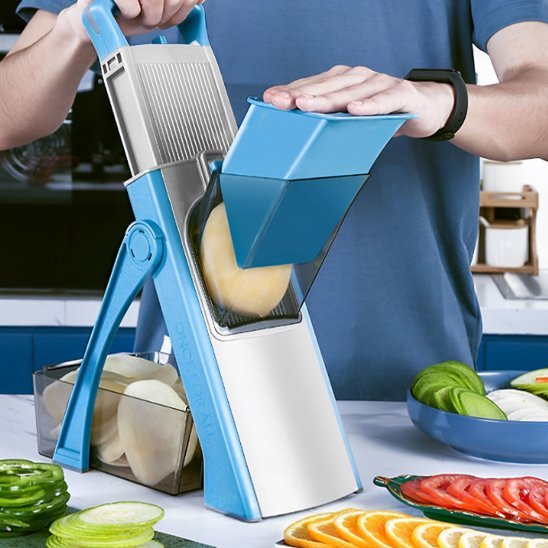 Mandoline Cuisine Verticale bleue | Premium - Mon Univers Cuisine