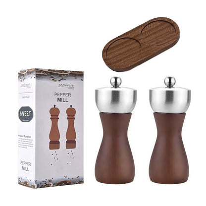 Moulin à poivre en Bois Petit (Avec socle) - Set de 2 - Mon Univers Cuisine