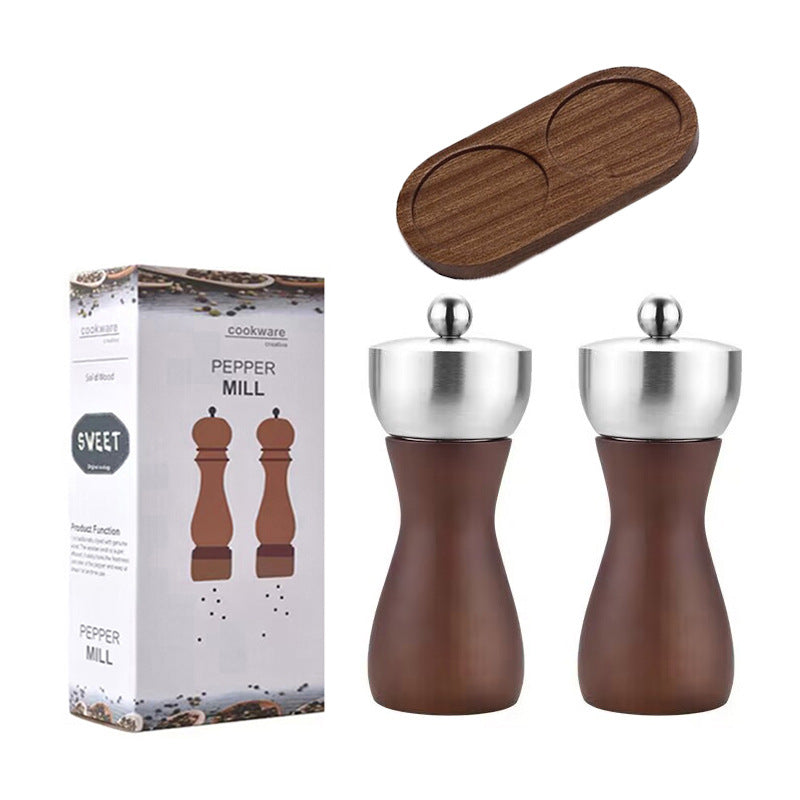 Moulin à poivre en Bois Petit (Avec socle) - Set de 2 - Mon Univers Cuisine