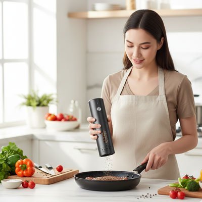 Moulin à poivre rechargeable | ProChef - Mon Univers Cuisine