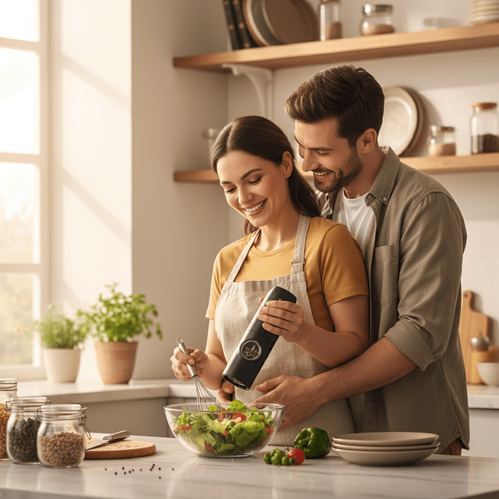Moulin à poivre rechargeable | ProNoir - Mon Univers Cuisine