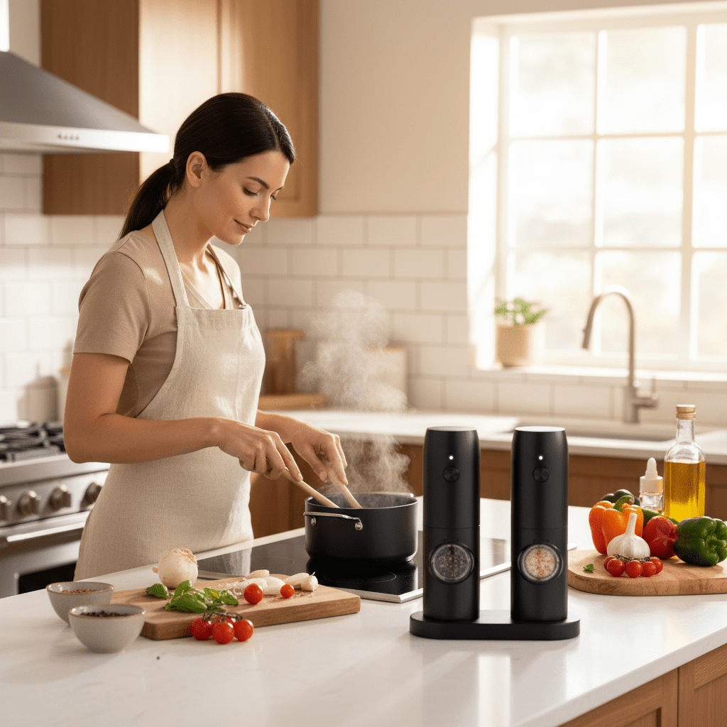 Moulin à poivre rechargeable | ProNoir - Mon Univers Cuisine