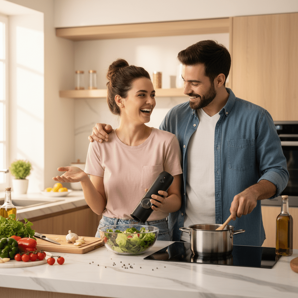 Moulin à poivre rechargeable | ProNoir - Mon Univers Cuisine