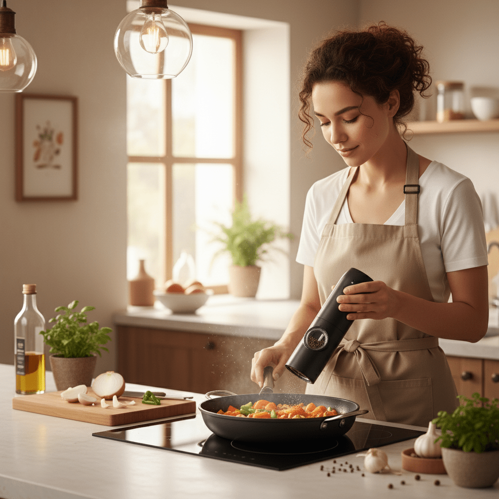 Moulin à poivre rechargeable | ProNoir - Mon Univers Cuisine