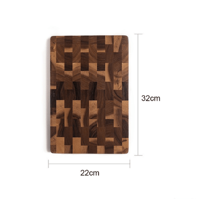 Planche à Découper | Bois d'Acacia à Damier - Mon Univers Cuisine