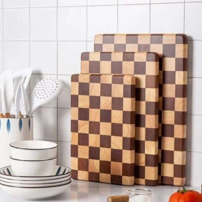 Planche à découper en bois à carreau - Mon Univers Cuisine