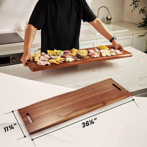 Planche en Bois Élégante | Présentation Aliments Fromages Charcuteries - Mon Univers Cuisine