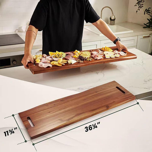 Planche en Bois Élégante | Présentation Aliments Fromages Charcuteries - Mon Univers Cuisine