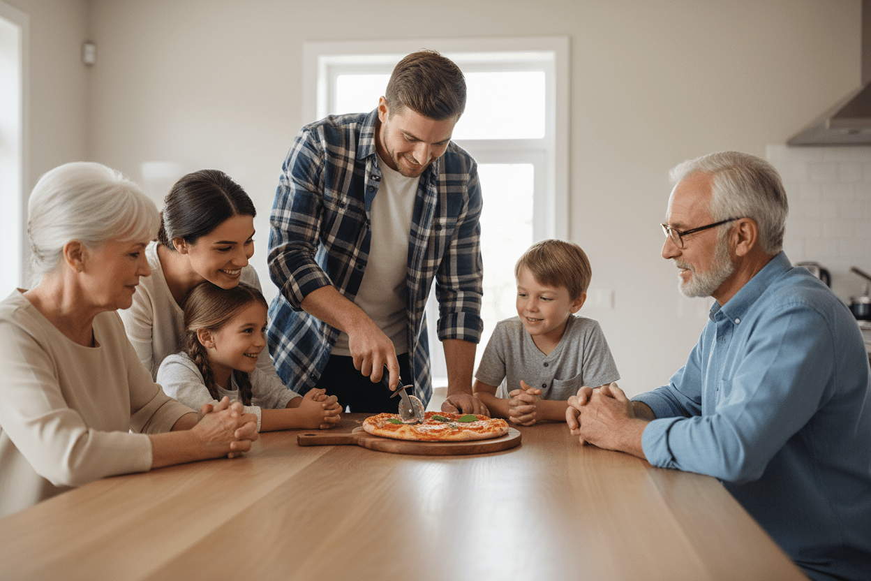 Planche en Bois Polyvalente | Ronde Pizza et Carrée Découpe - Mon Univers Cuisine