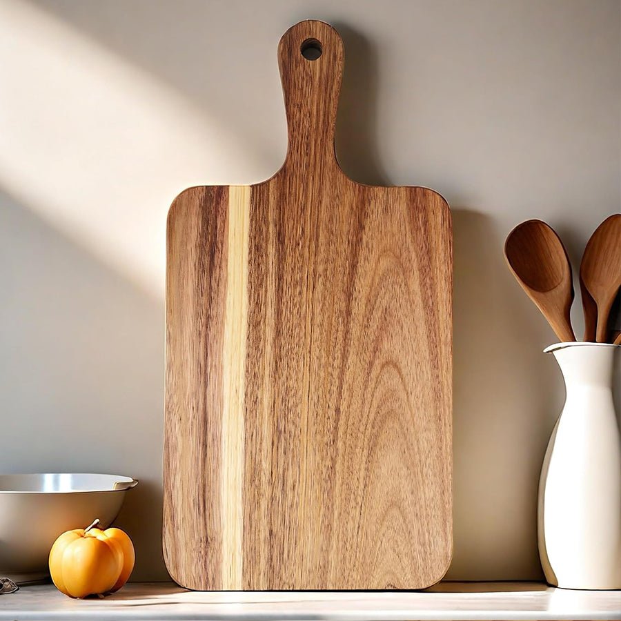 Planche en Bois Polyvalente | Ronde Pizza et Carrée Découpe - Mon Univers Cuisine