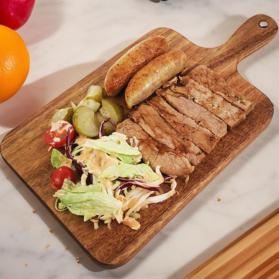 Planche en Bois Polyvalente | Ronde Pizza et Carrée Découpe - Mon Univers Cuisine