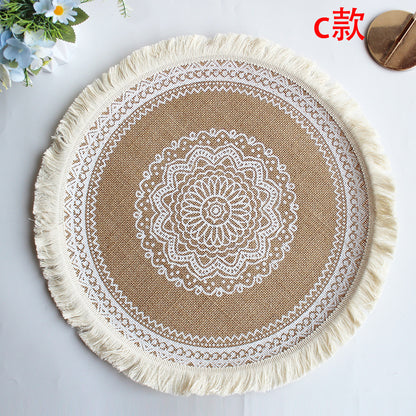 Set de table rond en jute élégant - Mon Univers Cuisine
