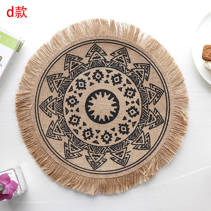 Set de table rond en jute élégant - Mon Univers Cuisine