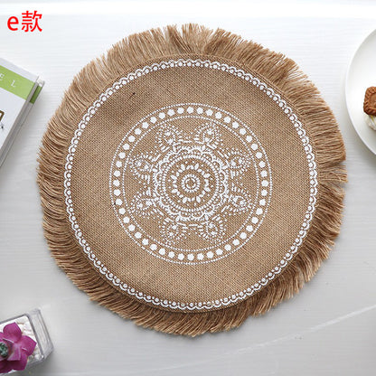 Set de table rond en jute élégant - Mon Univers Cuisine