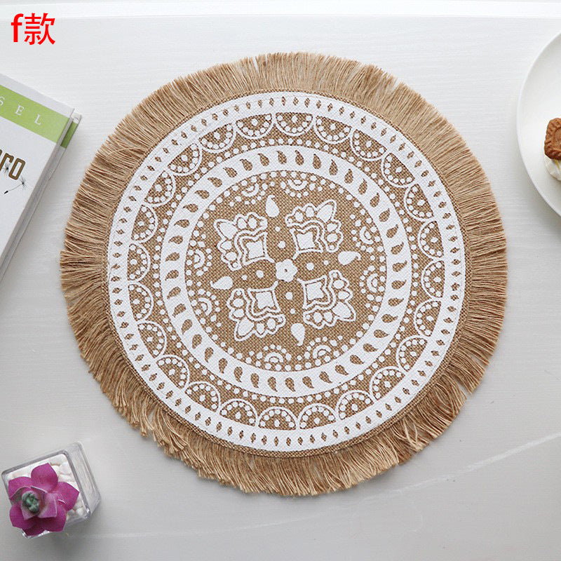 Set de table rond en jute élégant - Mon Univers Cuisine