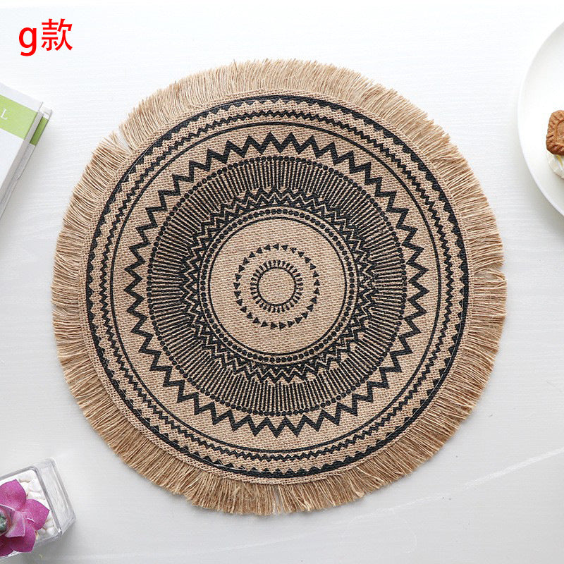 Set de table rond en jute élégant - Mon Univers Cuisine