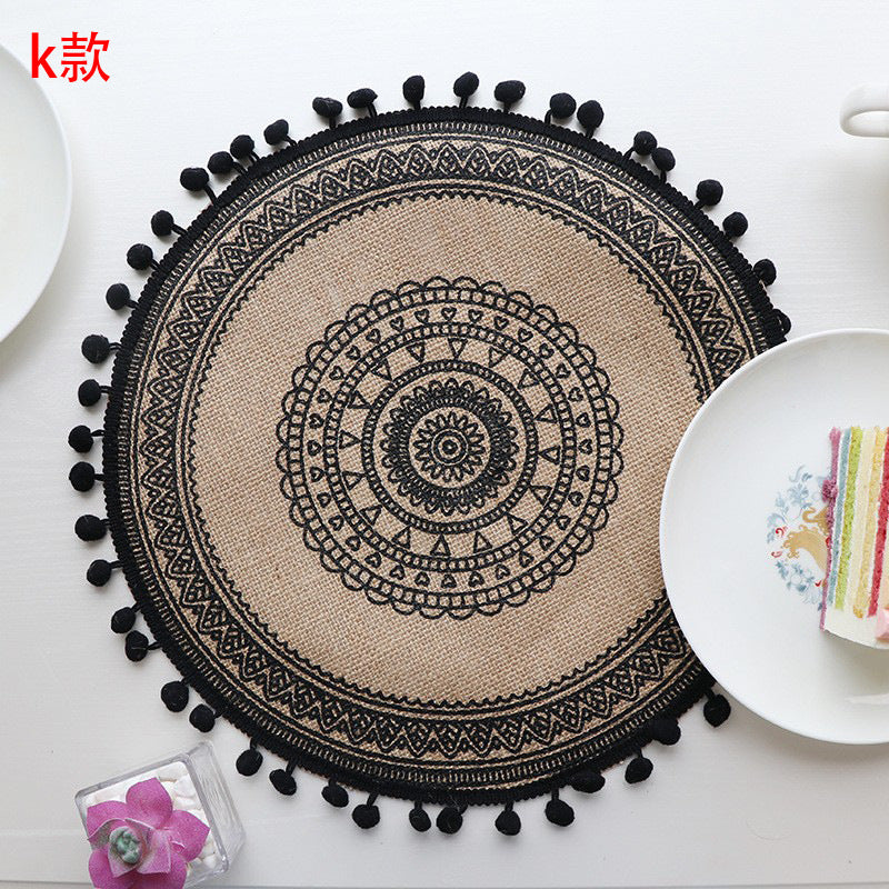 Set de table rond en jute élégant - Mon Univers Cuisine