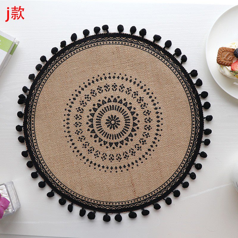 Set de table rond | Élégance Bohème - Mon Univers Cuisine