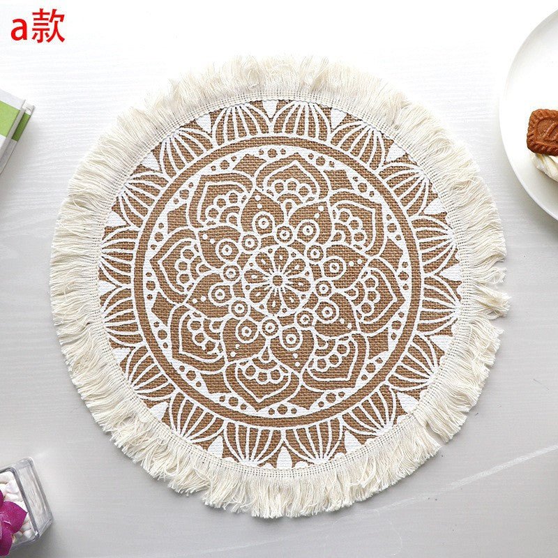 Set de table rond | Élégance Bohème - Mon Univers Cuisine