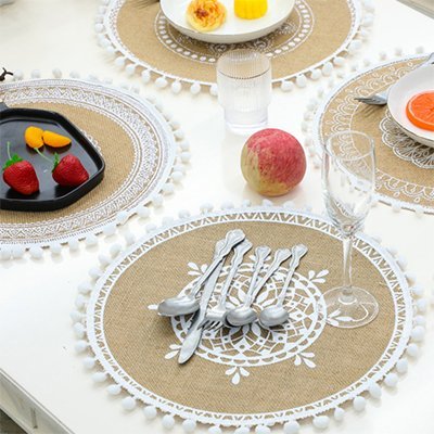 Set de table rond | Élégance Bohème - Mon Univers Cuisine