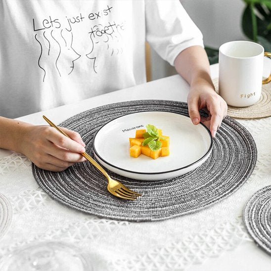 Set de table rond | Élégance Texturée - Mon Univers Cuisine